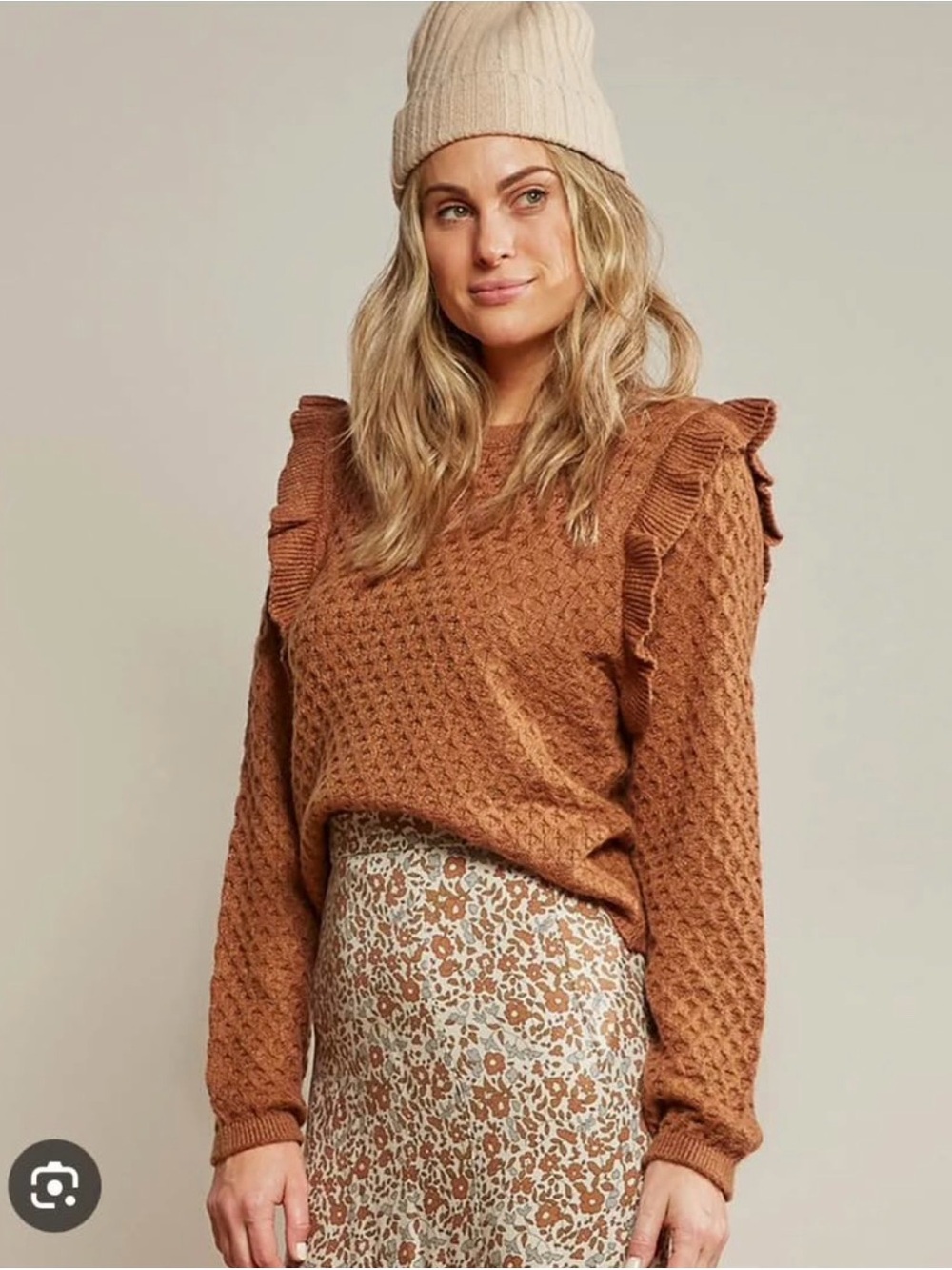 Rylee & Cru La Reina Knit Sweater - Rust